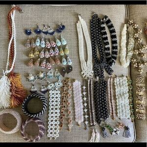 Hand made seed bead jewelry with gem stones